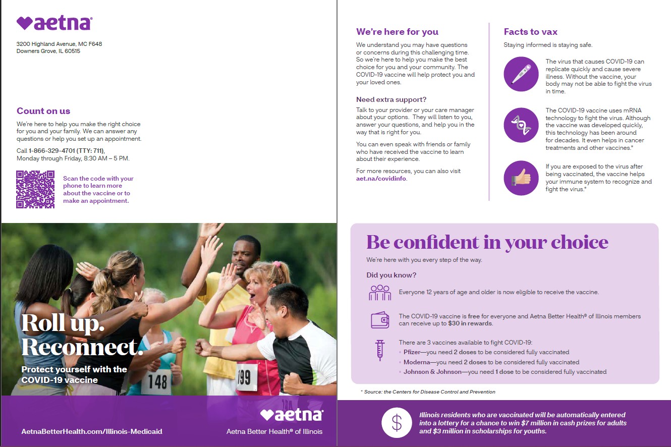 Vaccine mailer · young adult