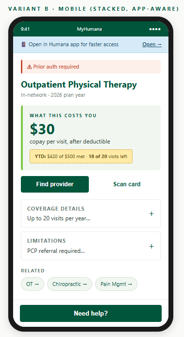New benefit card (mobile)